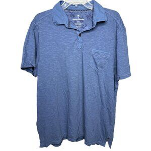 Tommy Bahama‎ Men's Large Blue Short Sleeve Polo Shirt Organic Cotton Casual